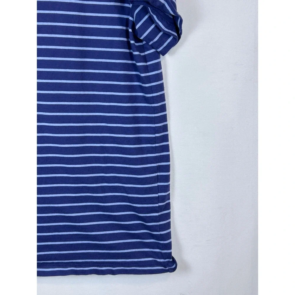 Polo Ralph Lauren Mens Custom Slim Fit Striped T-Shirt Blue Large Short Sleeve